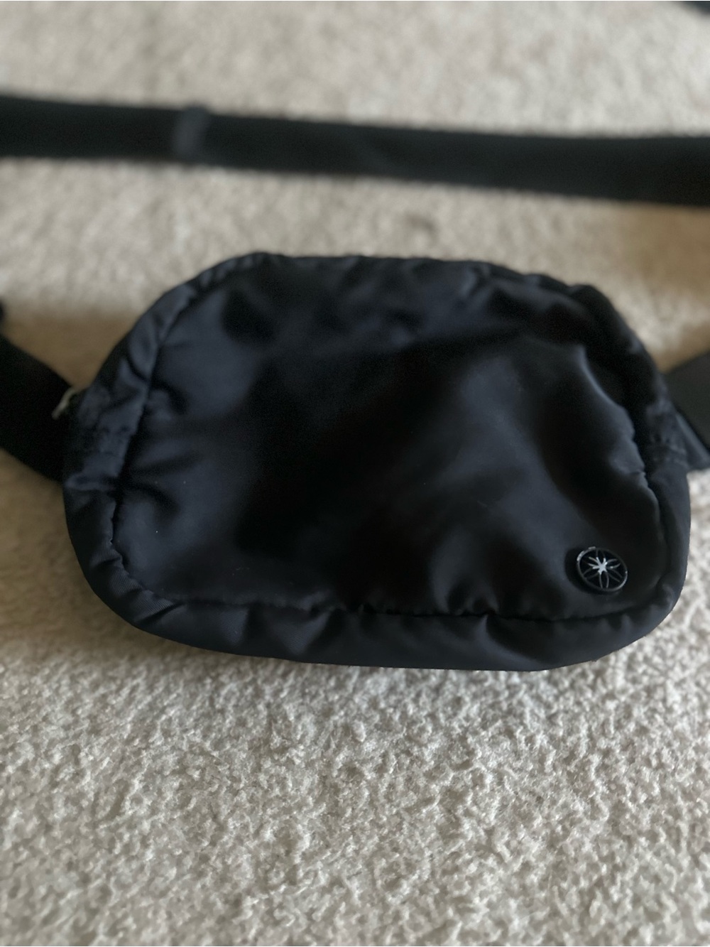 GAIAM Black Nylon Waist Sling Bag
